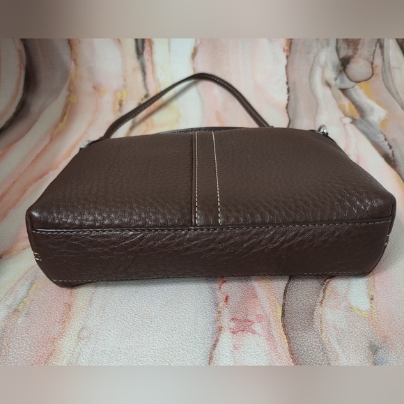 Coach F42831 Legacy Leather Turnlock Wristlet Mini Handbag Mahogany Brown - Picture 7 of 12